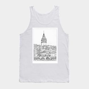 Istanbul Galata tower Tank Top